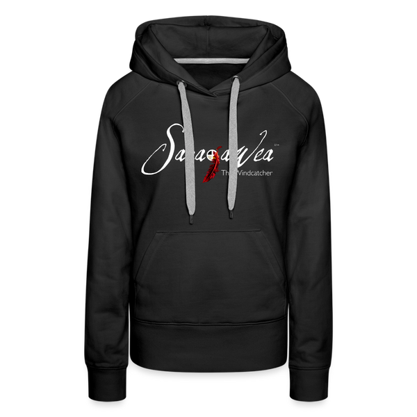 Sweatshirt - Sacajawea, The Windcatcher White Logo (Woman's Hoodie)) - black