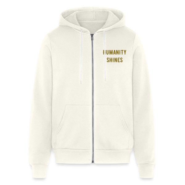 SWEATSHIRT - Humanity Shines Organization - (Unisex Zip Hoodie) - vintage white