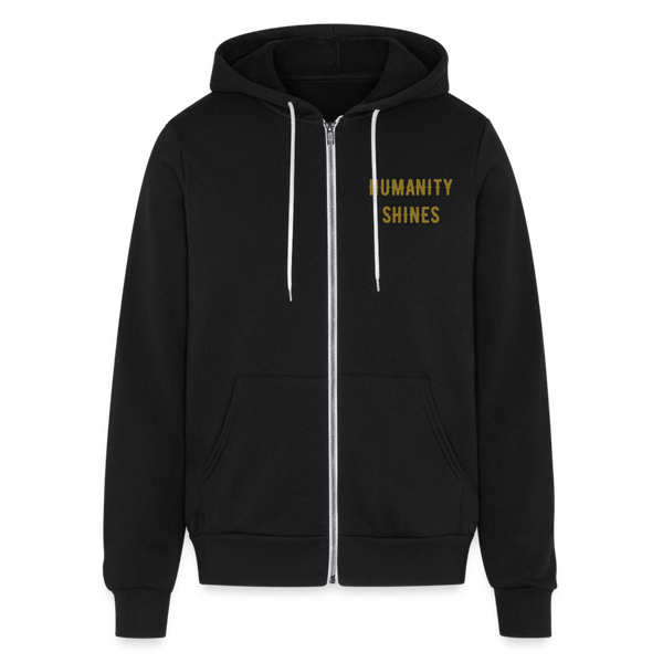 SWEATSHIRT - Humanity Shines Organization - (Unisex Zip Hoodie) - black