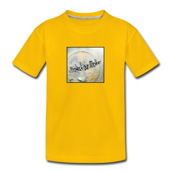 Youth T-shirt - Inspirational - Protect Our Mother - sun yellow