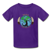 Youth T-shirt - PAZA Tree of Life Logo - purple
