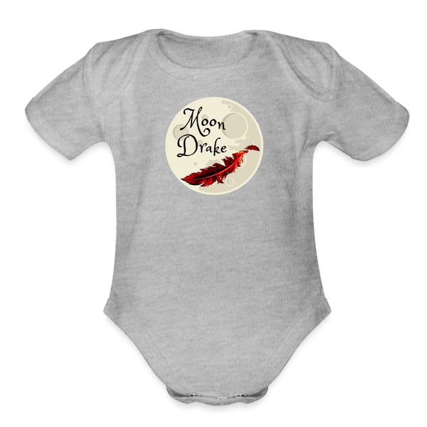 Baby - Bodysuit - Moon Drake Series Logo - heather grey