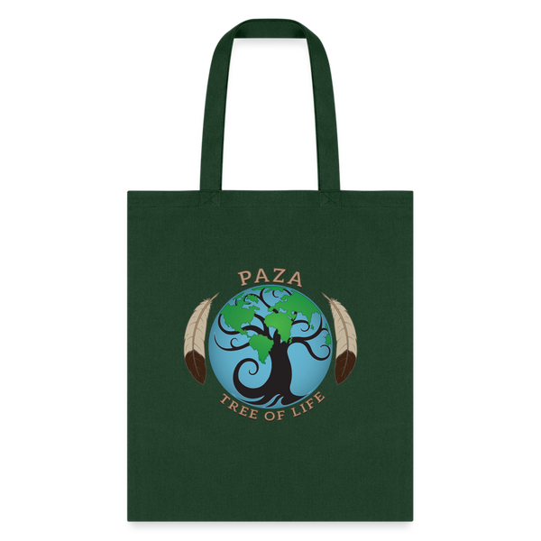 Bag - PAZA Tree of Life Logo Tote - forest green