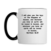 Mug - HALelujah! Designs - Keys of the Kingdom - Matthew 16:19 (11 oz.) - white/black