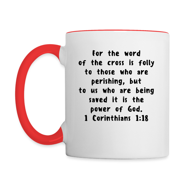 Mug - HALelujah! Designs - Power of the Cross (11 oz.) - white/red