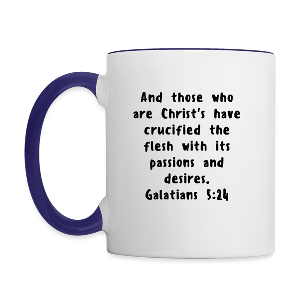 Mug - HALelujah! Designs - King of Kings (11 oz.) - white/cobalt blue