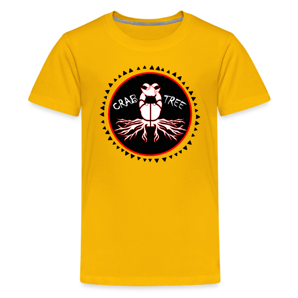 Youth T-shirt - Crabtree, Lost Kids of Borealonon - sun yellow