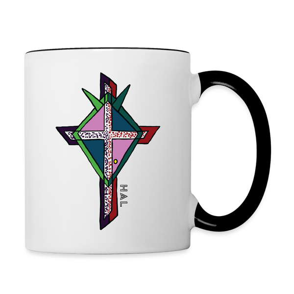 Mug - HALelujah! Designs - Cross of Love (11 oz.) - white/black