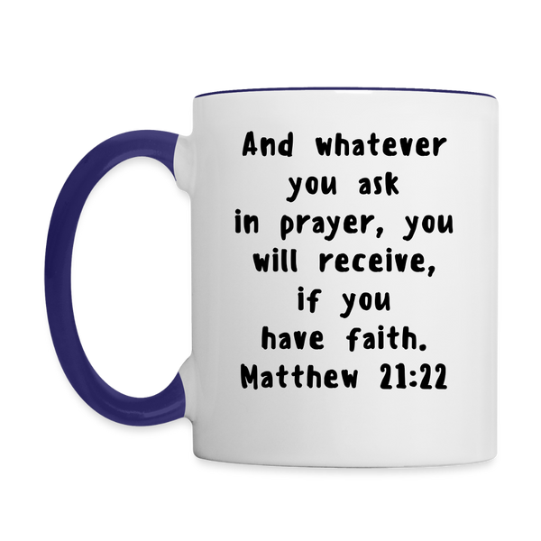 Mug - HALelujah! Designs - Star of David (11 oz.) - white/cobalt blue