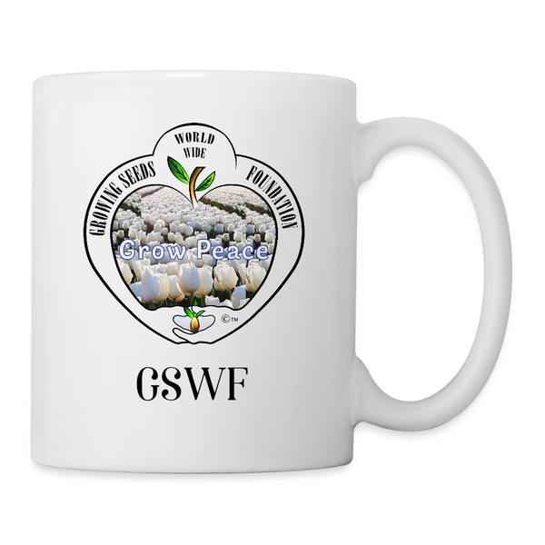 Mug - Grow Peace - Growing Seeds Worldwide - 11 oz. - white