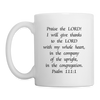 Mug - HALelujah! Designs Logo - Ps. 111:1 (11 oz.) - white