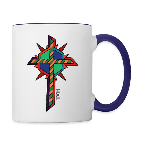 Mug - HALelujah! Designs - Star of David (11 oz.) - white/cobalt blue