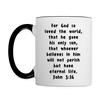 Mug - HALelujah! Designs - Cross of Love (11 oz.) - white/black