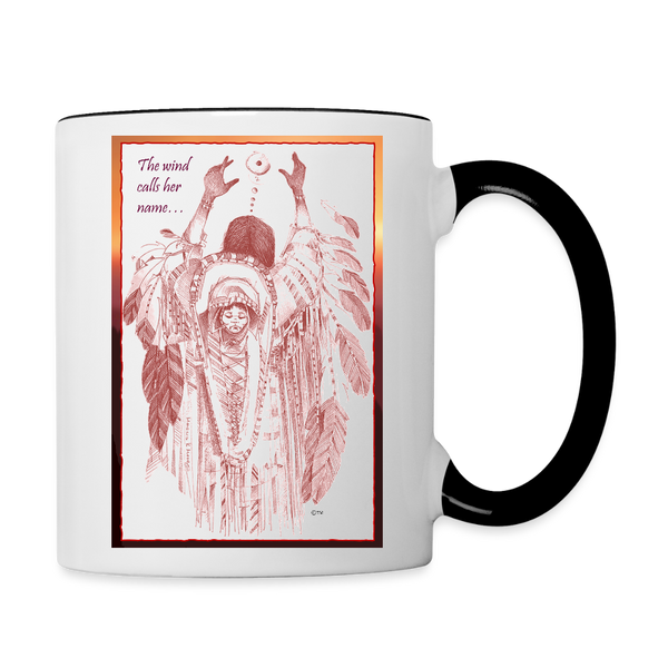 Mug - Sacajawea, The Wind Calls Her Name (11 oz.) - white/black