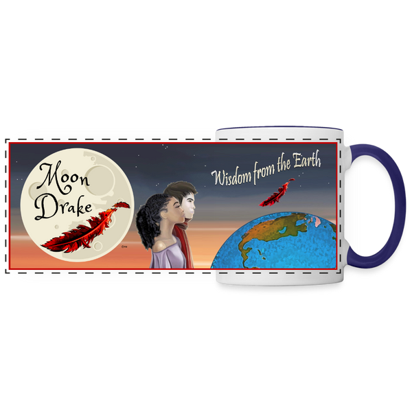 Mug - Moon Drake Anime Series (11 oz.) - white/cobalt blue