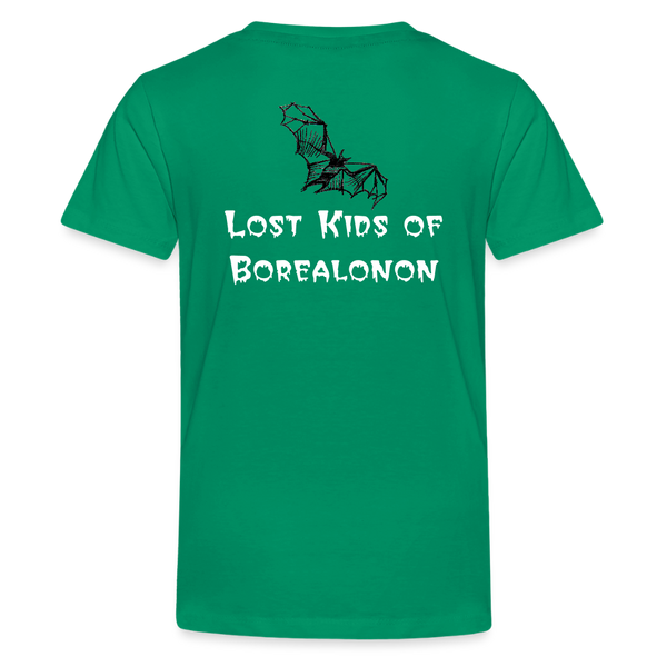 Youth T-shirt - Crabtree, Lost Kids of Borealonon - kelly green