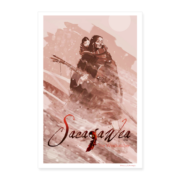 Poster - (8 X 12) Sacajawea, The Windcatcher Productions - white