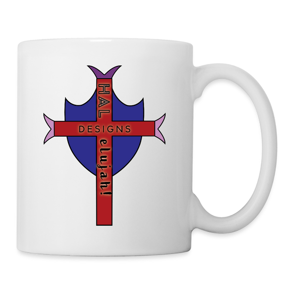 Mug - HALelujah! Designs Logo - Ps. 111:1 (11 oz.) - white