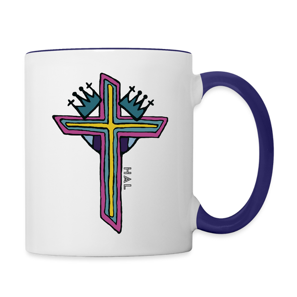 Mug - HALelujah! Designs - King of Kings (11 oz.) - white/cobalt blue