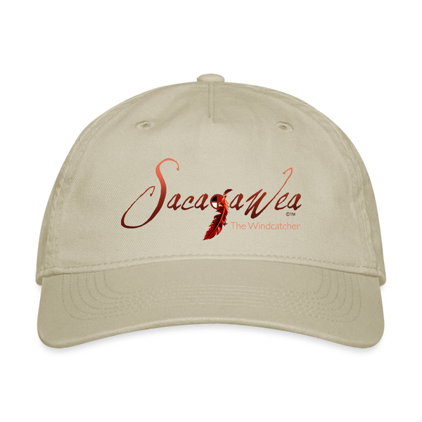 Hat - Organic - Sacajawea, The Windcatcher Red Logo - Printed - khaki