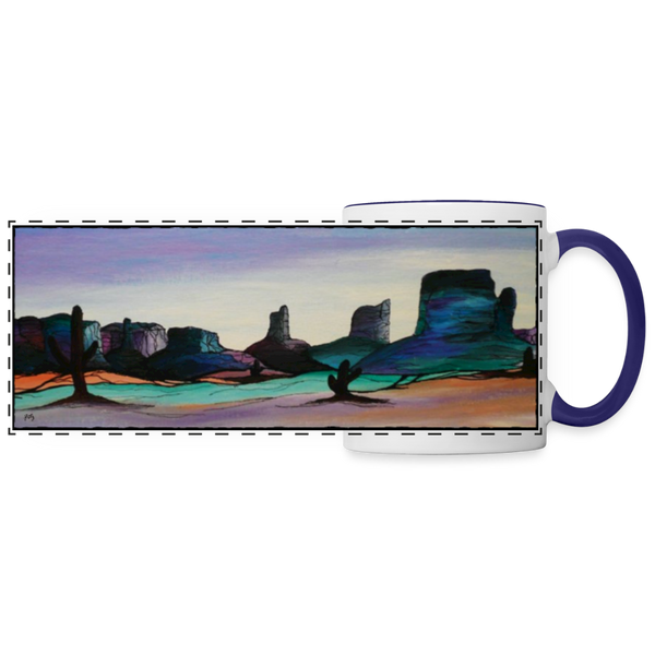 Mug - Painted Desert Art by Fitz (12 oz. ) - white/cobalt blue