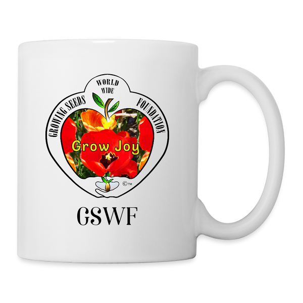 Mug - Grow Joy - Growing Seeds Worldwide - 11 oz. - white
