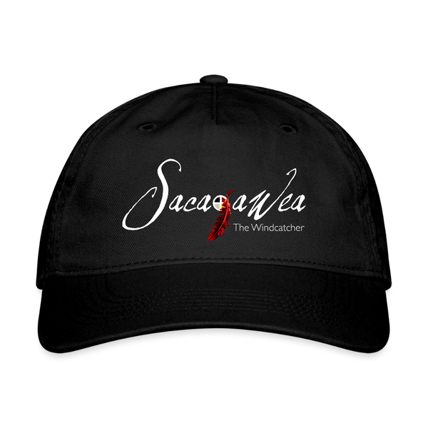 Hat - Organic - Sacajawea, The Windcatcher Logo - Printed - black