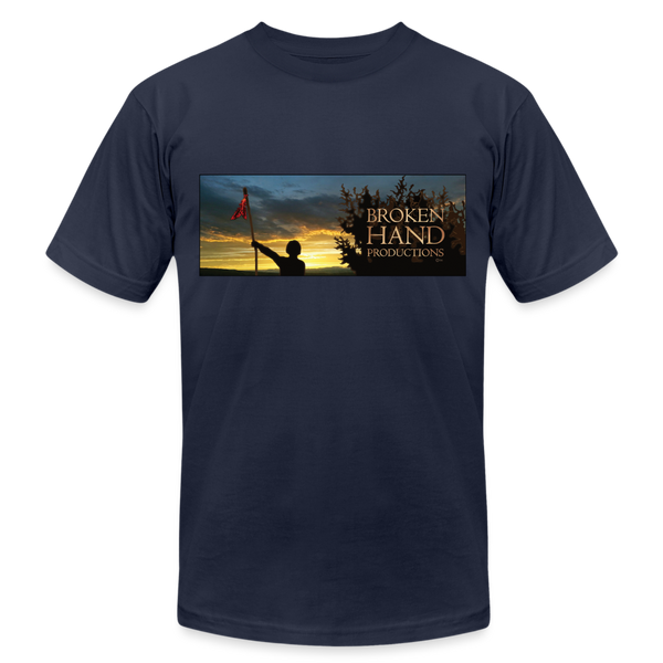 T-shirt - Broken Hand Productions Logo - High Quality (Unisex) - navy
