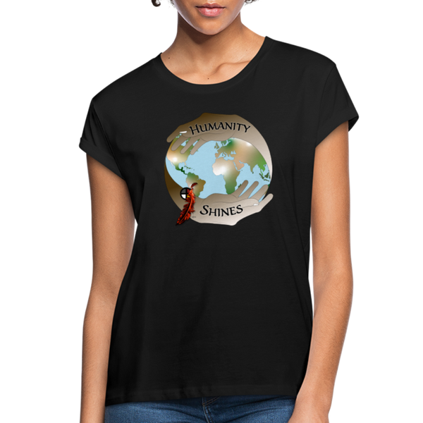 T-Shirt - Humanity Shines Organization Logo (Women's) - black