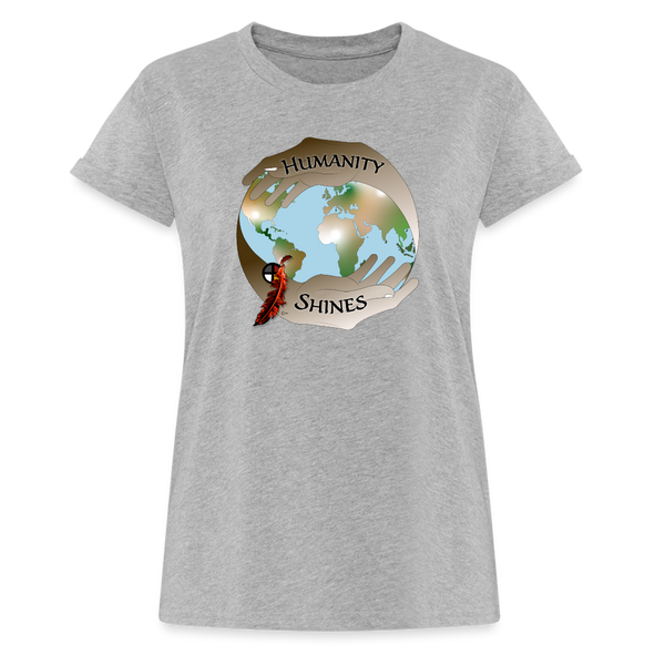T-Shirt - Humanity Shines Organization Logo (Women's) - heather gray