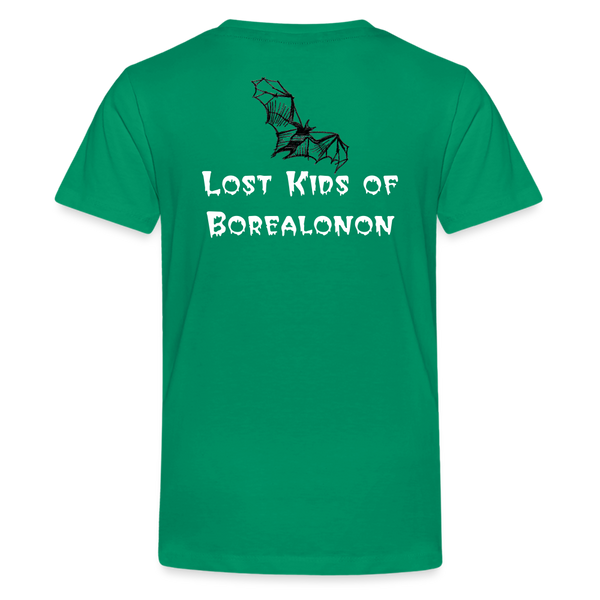 Youth T-shirt - Crabtree, Lost Kids of Borealonon - kelly green