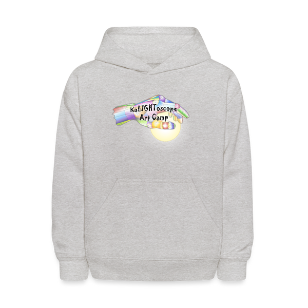 Youth Hoodie - KaLIGHToscope Art Camp - heather gray