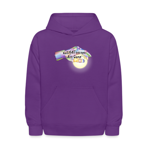 Youth Hoodie - KaLIGHToscope Art Camp - purple