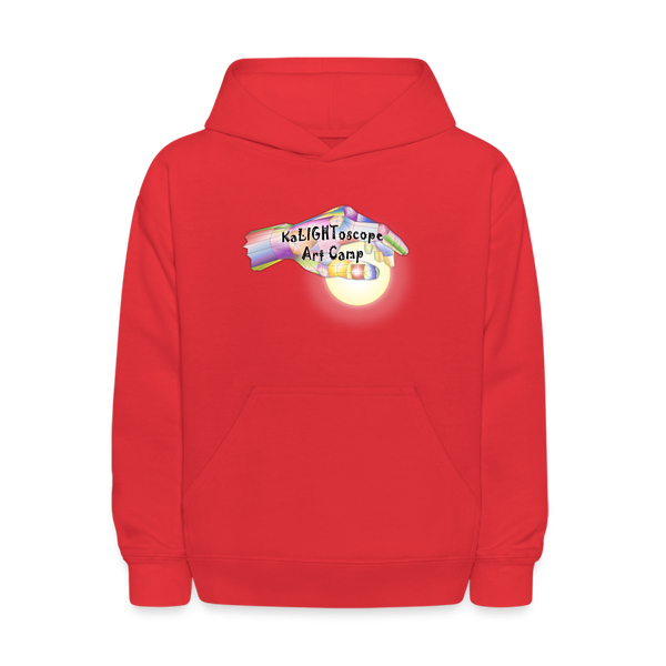 Youth Hoodie - KaLIGHToscope Art Camp - red