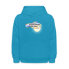 Youth Hoodie - KaLIGHToscope Art Camp - turquoise