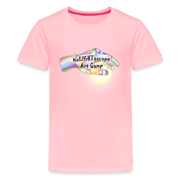 Youth T-Shirt - KaLIGHToscope Art Camp - pink