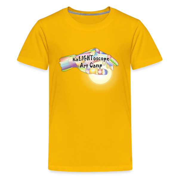 Youth T-Shirt - KaLIGHToscope Art Camp - sun yellow