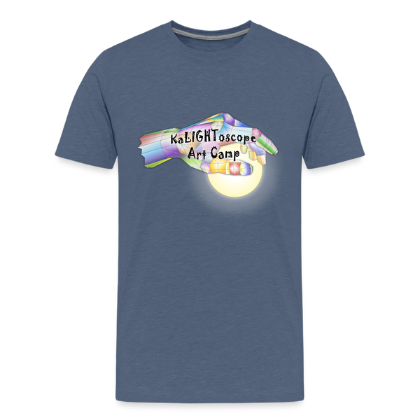 Youth T-Shirt - KaLIGHToscope Art Camp - heather blue