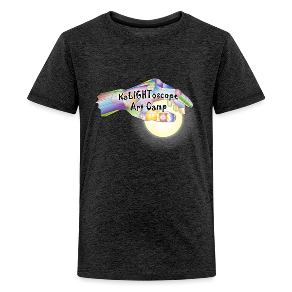Youth T-Shirt - KaLIGHToscope Art Camp - charcoal grey