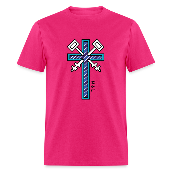 T-shirt - HALelujah! Designs - Keys of the Kingdom (Men's) - Matthew 16:19 - fuchsia