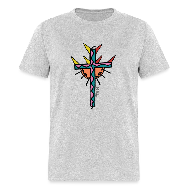 T-shirt - HALelujah! Designs - Cross of Love (Women's) - heather gray