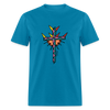 T-shirt - HALelujah! Designs - Cross of Love (Women's) - turquoise