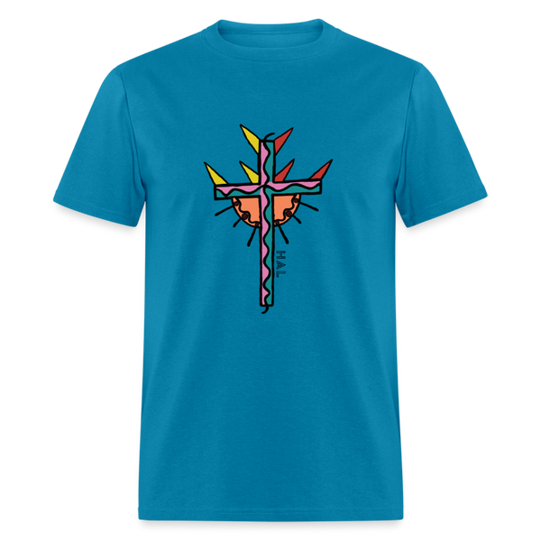 T-shirt - HALelujah! Designs - Cross of Love (Women's) - turquoise