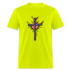 T-shirt - HALelujah! Designs - Cross of Love (Women's) - safety green