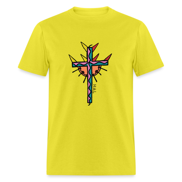 T-shirt - HALelujah! Designs - Cross of Love (Women's) - yellow