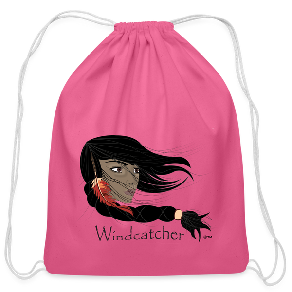 Bag - The Grass Maiden, Sacajawea with Drawstring - pink