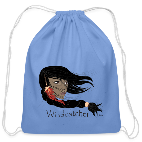 Bag - The Grass Maiden, Sacajawea with Drawstring - carolina blue