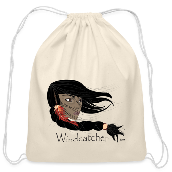 Bag - The Grass Maiden, Sacajawea with Drawstring - natural