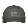 Hat - Warrior Woman Organic White Logo - Printed - charcoal