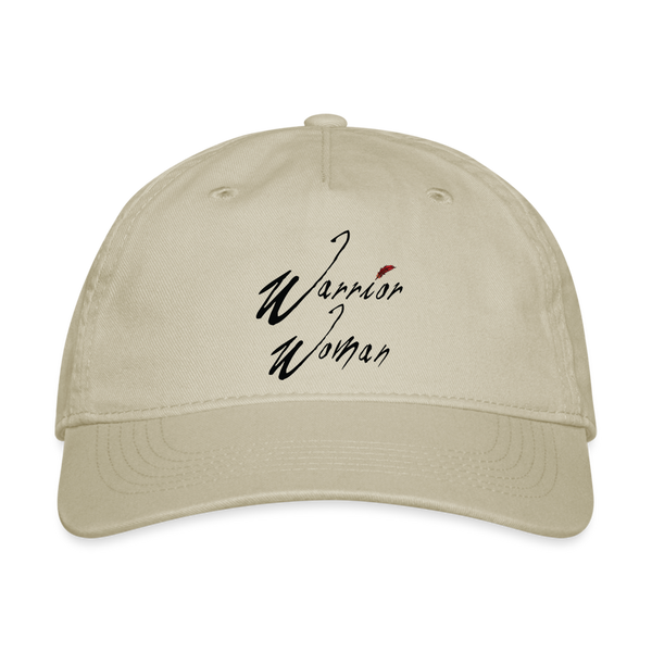 Hat - Warrior Woman Organic Black Logo - Printed - khaki